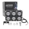 6/8/10 Light Beads Lens Auxiliary Motorcycle Spotlight Working Fog Lights Bulb Projector Headlight
