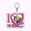 Pfp Sephiroth Acrylic KeyChain Pendant Key Ring I Love My Boyfriend Girlfriend Pink Heart Keyring for Bag Pendant Jewelry Gifts