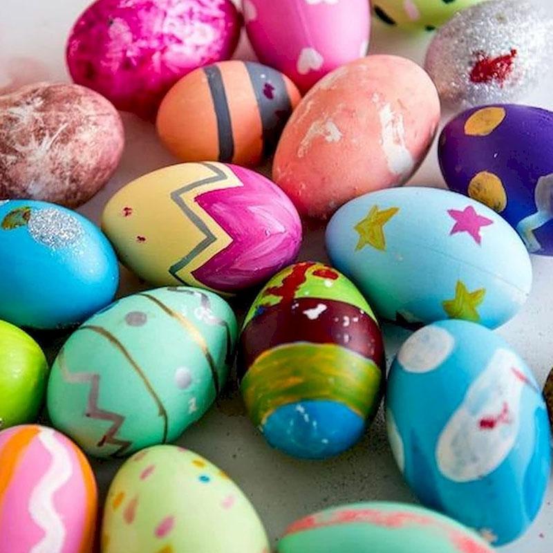 Wooden Easter Eggs To Paint, High Quality Unpainted Wooden Eggs Fake Wood Craft Eggs For Decorating, Easter Egg Ornaments