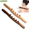 1Pcs Guasha Wood Stick Massage Tool,5 Beads Wood Massage Roller Stick,Lymphatic Drainage Massager For Body Shaping,Gua Sha Tools