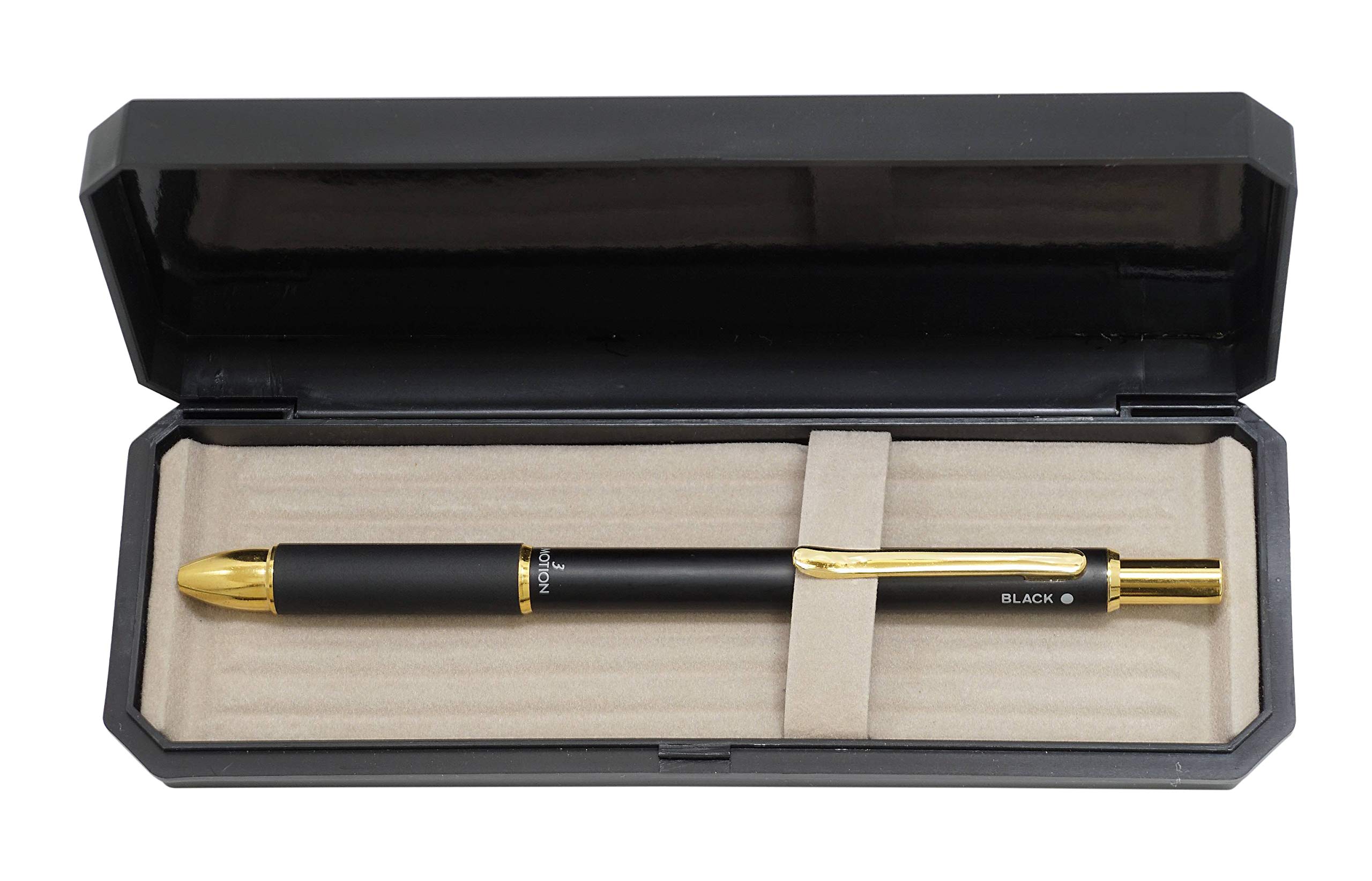 

Made in Japan 3 Mechanic Rubber Pen Mechanical in a Premium Mechanical Pencil with Rubber Ballpoint Pen Mechanical (2-Color + Pencil) Case, 2-Pack красный