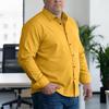 Men's Big and Tall Loose Fit Casual Button Down Shirt Long Sleeve Lightweight Business Dress Shirt