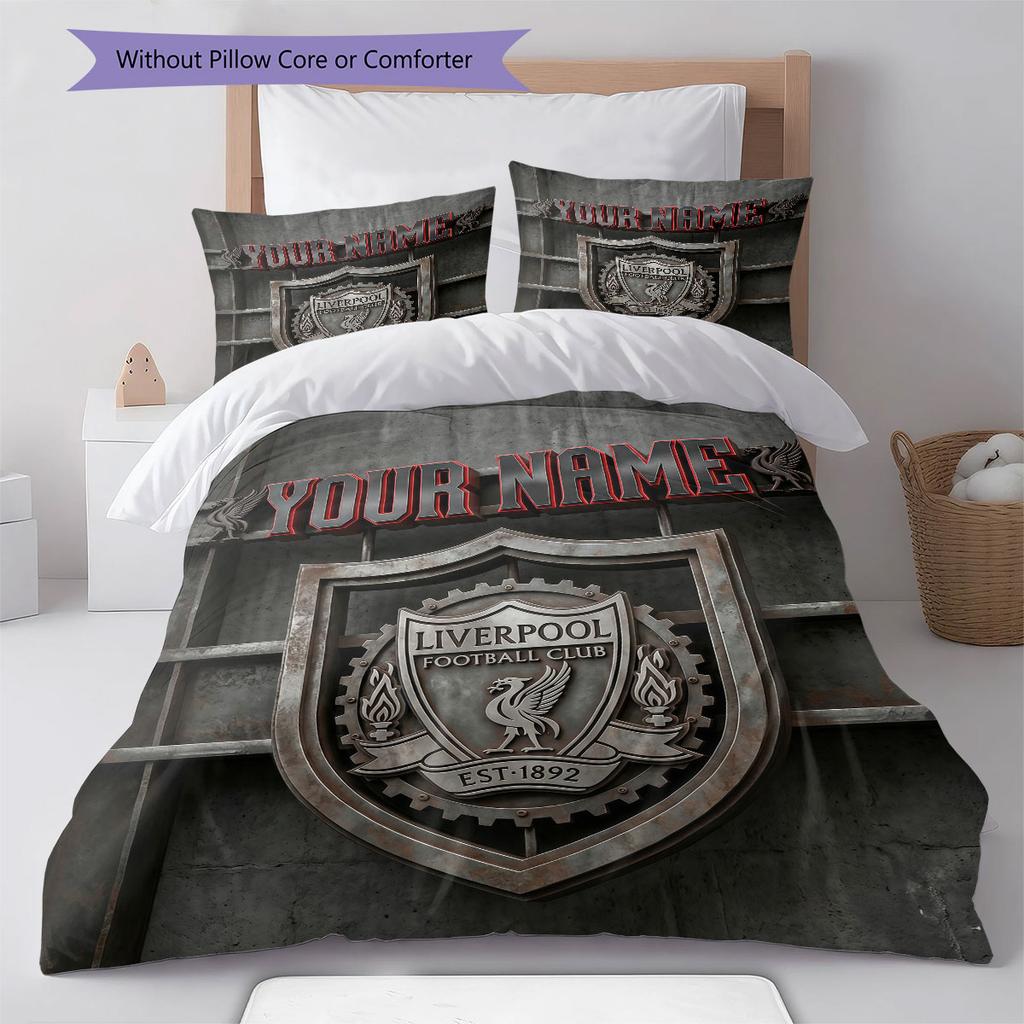 Custom Name,LFC Glory Era Pattern Bedding Home Decoration Birthday Gift ( 1 duvet cover + 2 pillowcase, without core),fan merchandise.