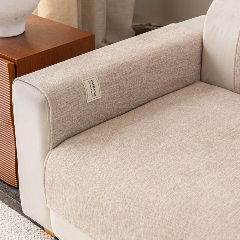 Retro Chenille Sofakissenbezug Universell Rutschfest Fixiert Gerade Reihe Ganzjahresbezug für Wohnkomfort