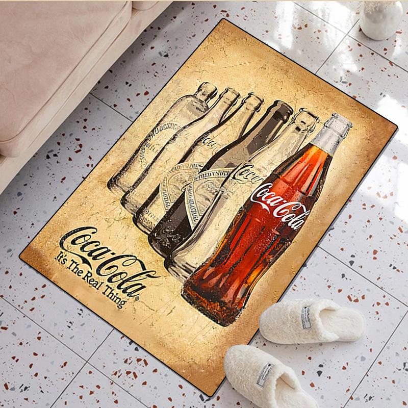 Coca Cola Print Rug - Home Decoration Carpet For Living Room Bedroom Flooring Computer Chair Area Rug