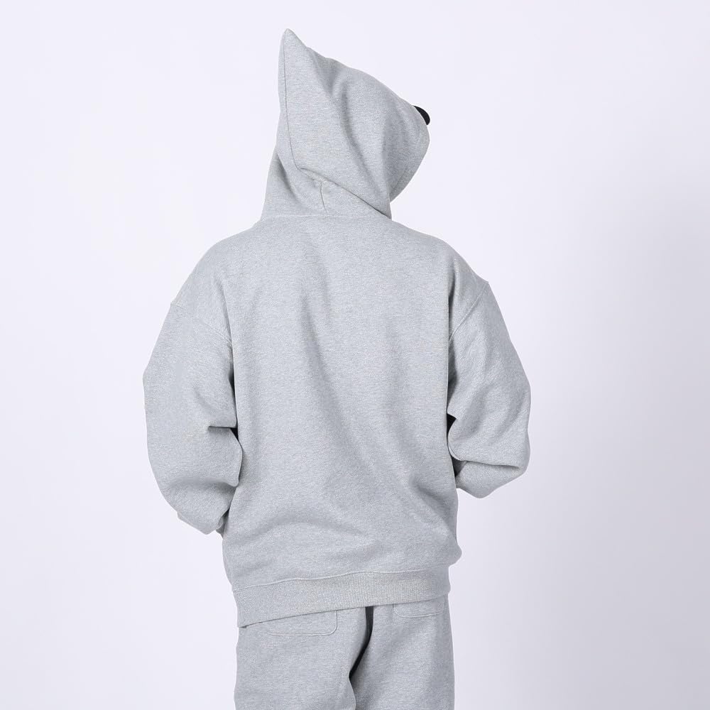 Champion Long Sleeve Cotton USA LooseFit Hooded Sweatshirt with Action Oxford Men's One-Point Logo, Style, Gray, C3-Y135