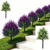 Artificial Lavender Topiary Stake Plant Fake Violet Flower Ground Stake For Garden Yard Patio Lawn Outdoor Landscape Decor