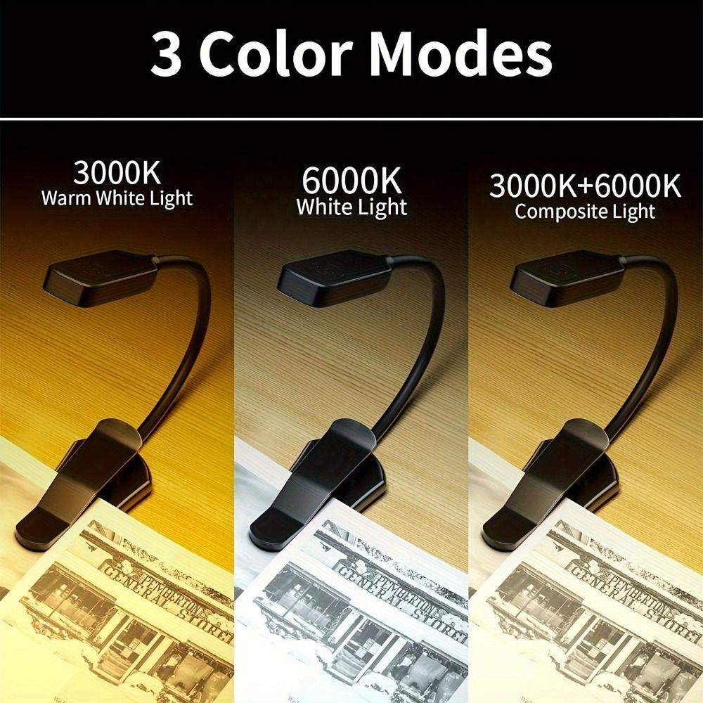 USB Rechargeable LED Clip-on Desk Lamp Portable Night Light Reading Light  Travel