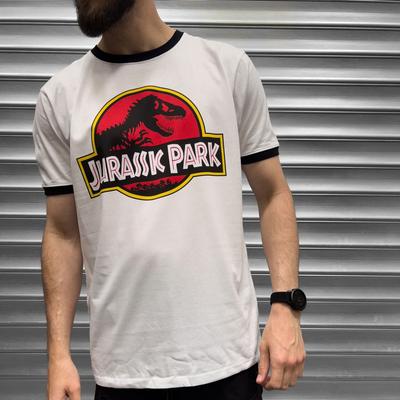 Camiseta Jurassic Research Team Park Logo do Filme Mundo IGEN Retro Masculino ISLA Nublar