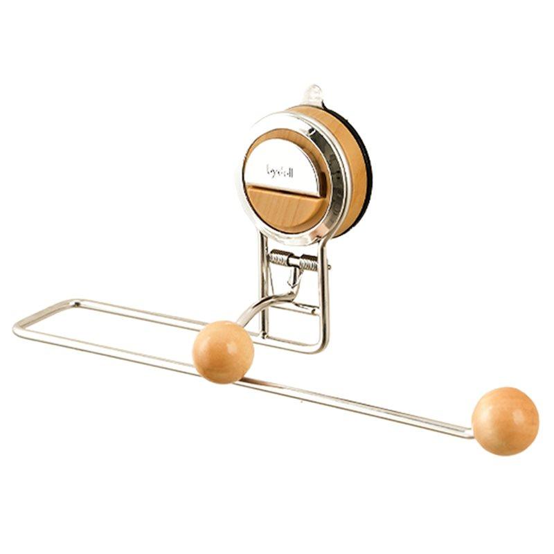 ABKY-1Pc Iron Paper Towel Holder Non-Drilling Stainless Steel Suction Cup Kitchen Paper Towel Holder