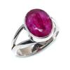 Red Ruby(Simulated) Gemstone Handmade 925 Sterling Silver Jewelry Ring S.5 y7M41