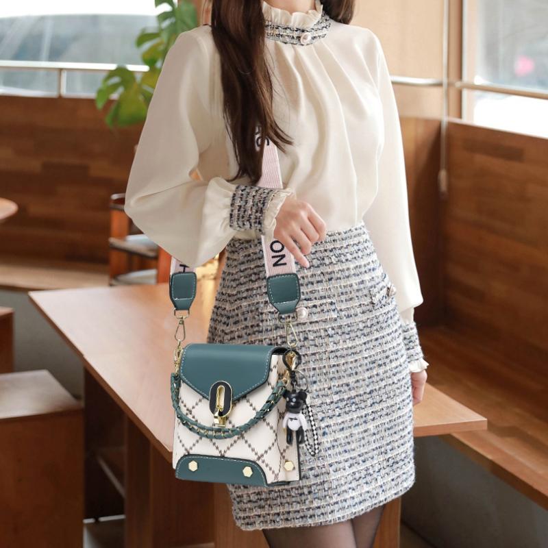 Women's Small Square Bag, Shoulder Bag, Crossbody Bag, Bucket Bag, High-Quality Handbag, Premium Feel