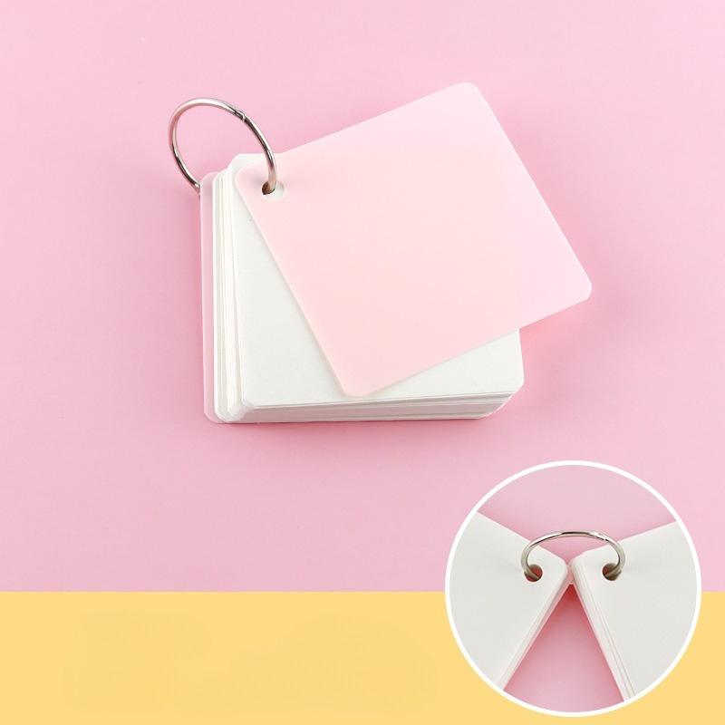 Cuaderno portátil, Bloc de notas de hojas sueltas, anillo, nota adhesiva para el personal, estudiantes, artículos de papelería Kawaii, tarjetas para diario, folleto de estilo