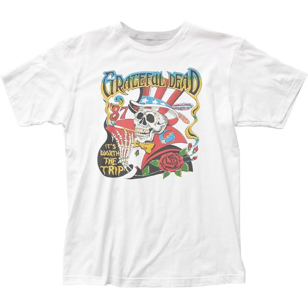 Grateful Dead Worth The Trip Mens T Shirt Music Classic Band Tee New White Unisex T-Shirt XXL