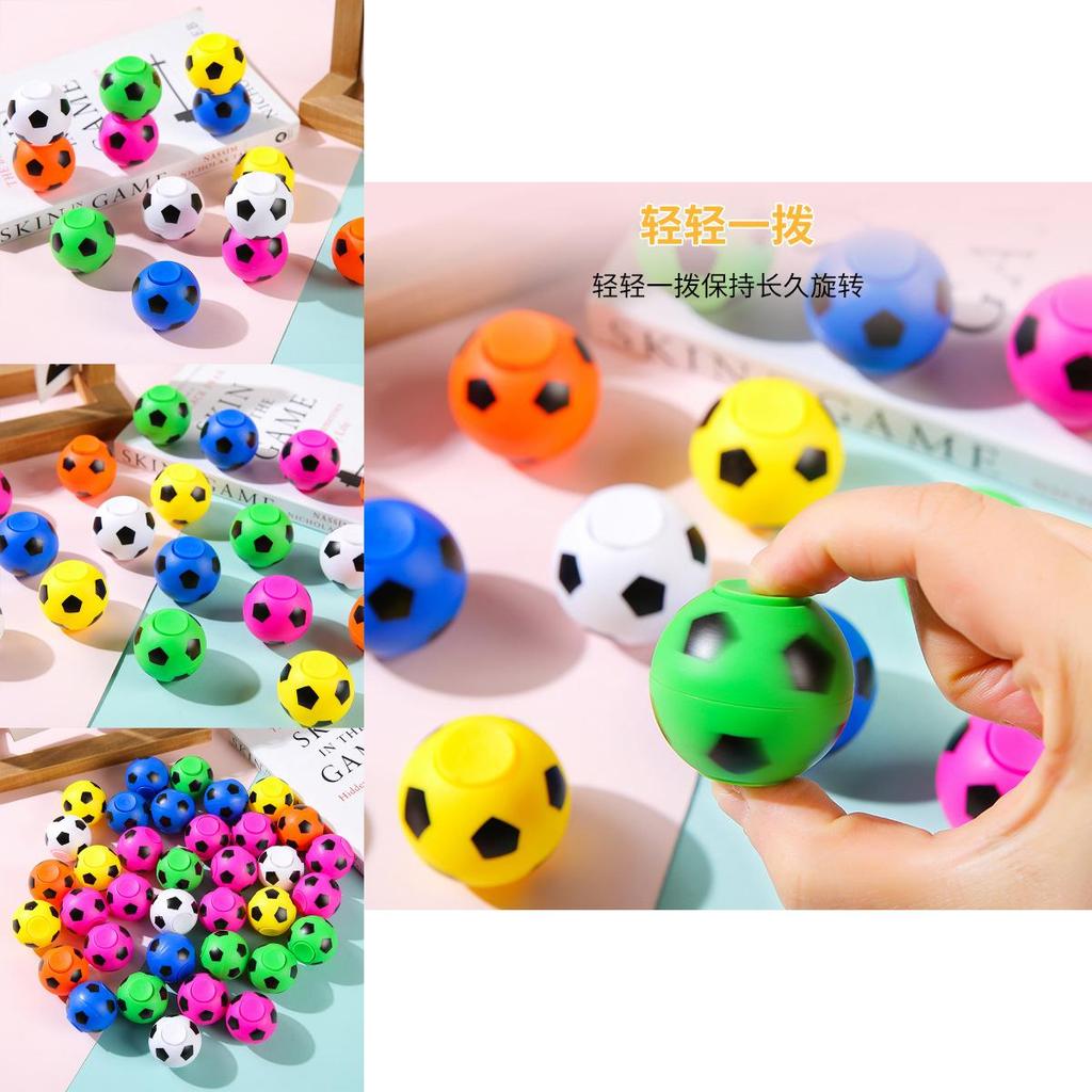 Creative Multi-color Soccer Shaped Plastic Gyro Children Toy For Young Children