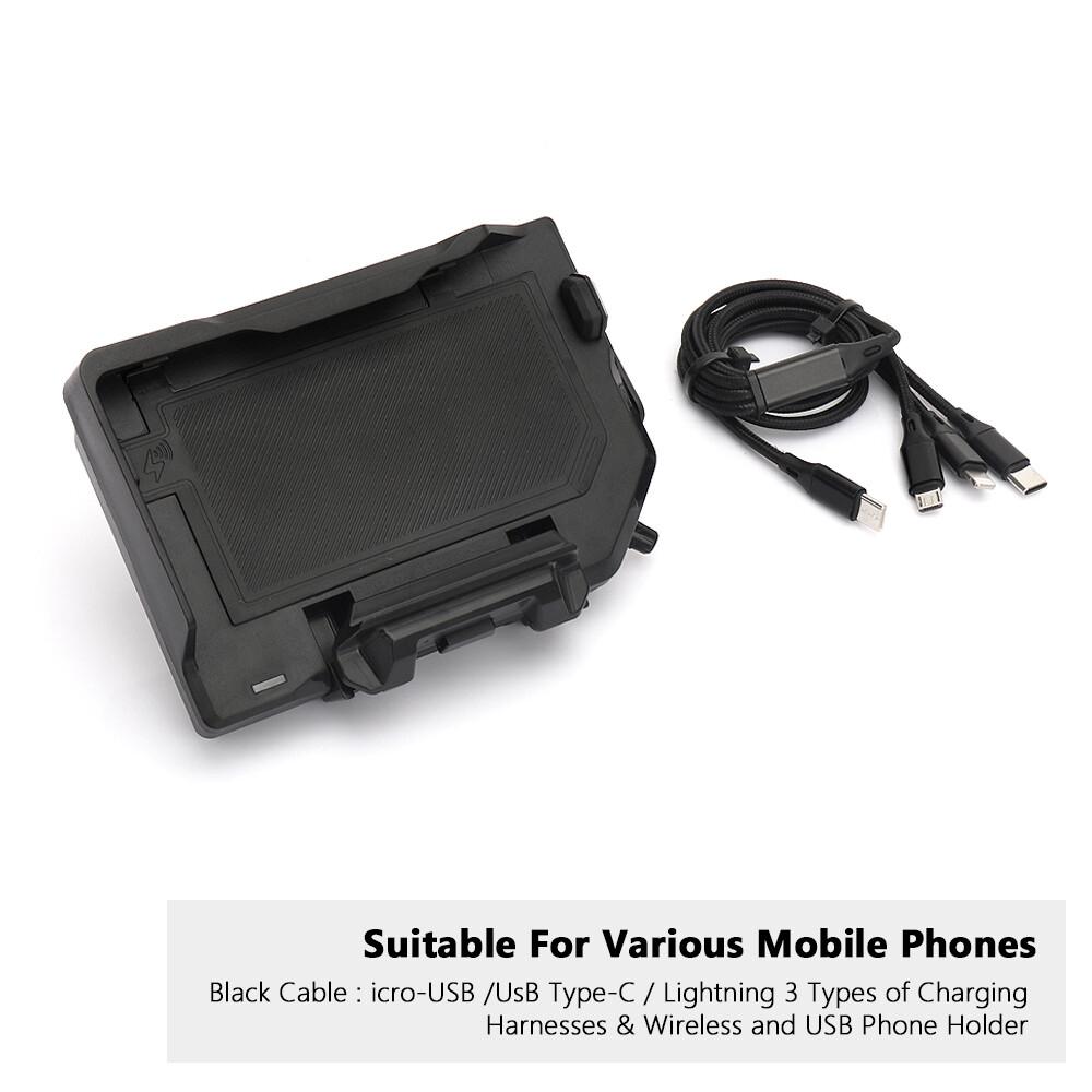 För BMW R1250GS R1200GS R1300GS Trådlös Laddare Mobil Navigationsfäste Ställ