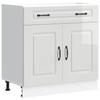 VidaXL Kitchen Cabinet Kalmar High Gloss White Engineered Wood, Sink Base Cabinet, Kitchen Base Cabinet with Drawer, 853499
