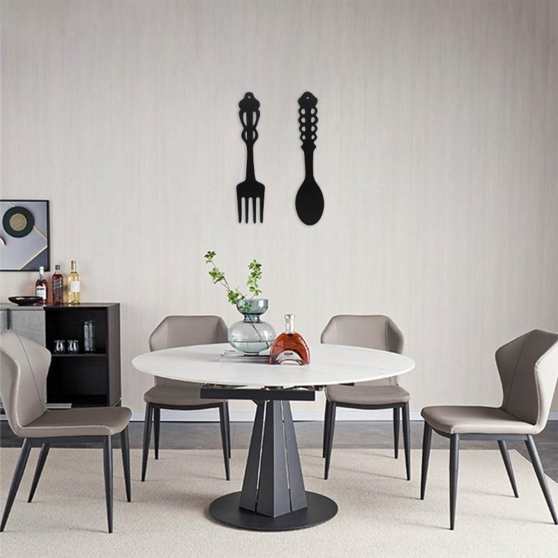 2pcs Fork and Spoon Metal Wall Decor for Kitchen Home Dining Living Room Rustic Hanging Sculpture Farmhouse Housewarming