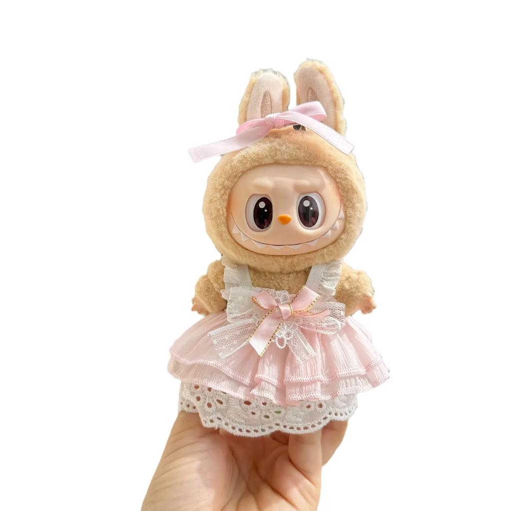 17cm Mini Doll'S Clothes Outfit Accessories For Korea Kpop Exo Labubu Idol V1 V2 Raincoat Love Bear Dress Hat Set Clothing Gift