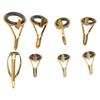 8pcs Fishing Rod Tip Repair Kit Fishing Rod Guides Stainless Steel Ceramic Ring Rod Tip Guide Replacement 8 Sizes