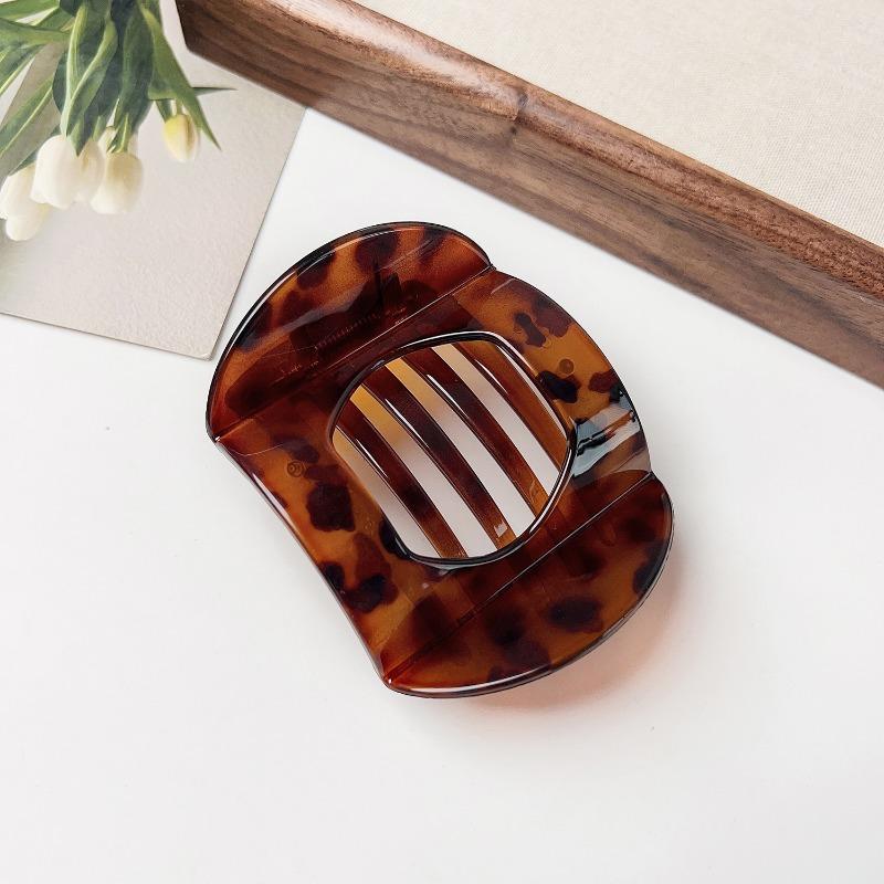 Flat Round Hair ClipsLarge Hairpin At The Back of The Head High-end Semi-tied Shark Clip Hair Accessory