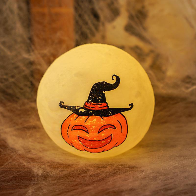 Halloween Portable LED Pumpkin Lantern Candle Lamp for Party Decoration
