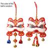 Chinese Lion Dance Ornament Traditional Blessing Souvenir Hanging Pendant with Bells Auspicious Good Luck Charm for Festival New Year Decoration
