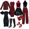 Doll Clothes Deluxe Fashion Pack Tea TIME Black & RED Classic Set for 11.5” Doll