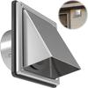 1PC Home Vent Cover Stainless Steel 4-Inch Conical Vent Cover Windproof Rainproof Home Heating Cooling Vents HVAC Accessories