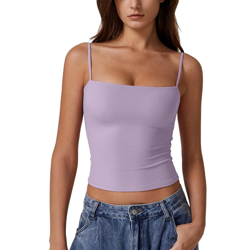 Women's Fashion Sleeveless Sexy Adjustable Small Camisole Colour Tank Top