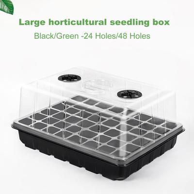 Pflanzen-Anzuchtkasten, Saat-Starterschale mit Feuchtigkeitskuppel, transparente Keimschale für Samen mit verstellbaren Belüftungsöffnungen, Licht für das Wachstum der Setzlinge