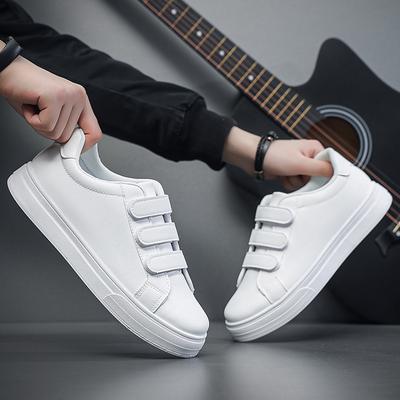 New Little White Shoes Velcro Sports Versatile Casual Board Shoes Men's Shoes