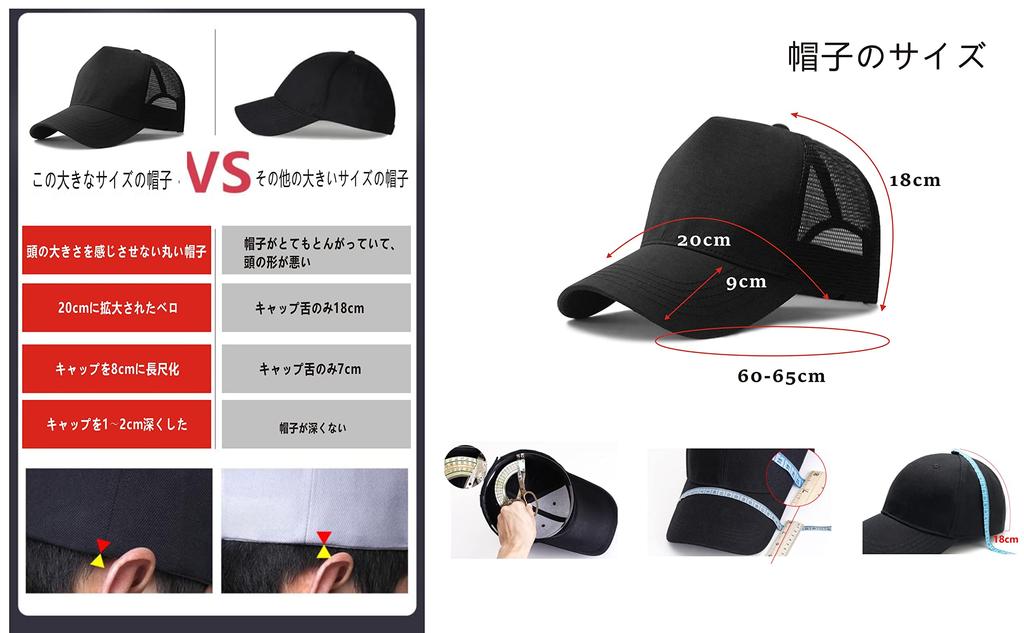 RF Oversized Mesh Popular Cap, Men's Hat, 60-68cm, Quick-Drying, Lightweight, Unisex, Stylish, Cool, (Gray)