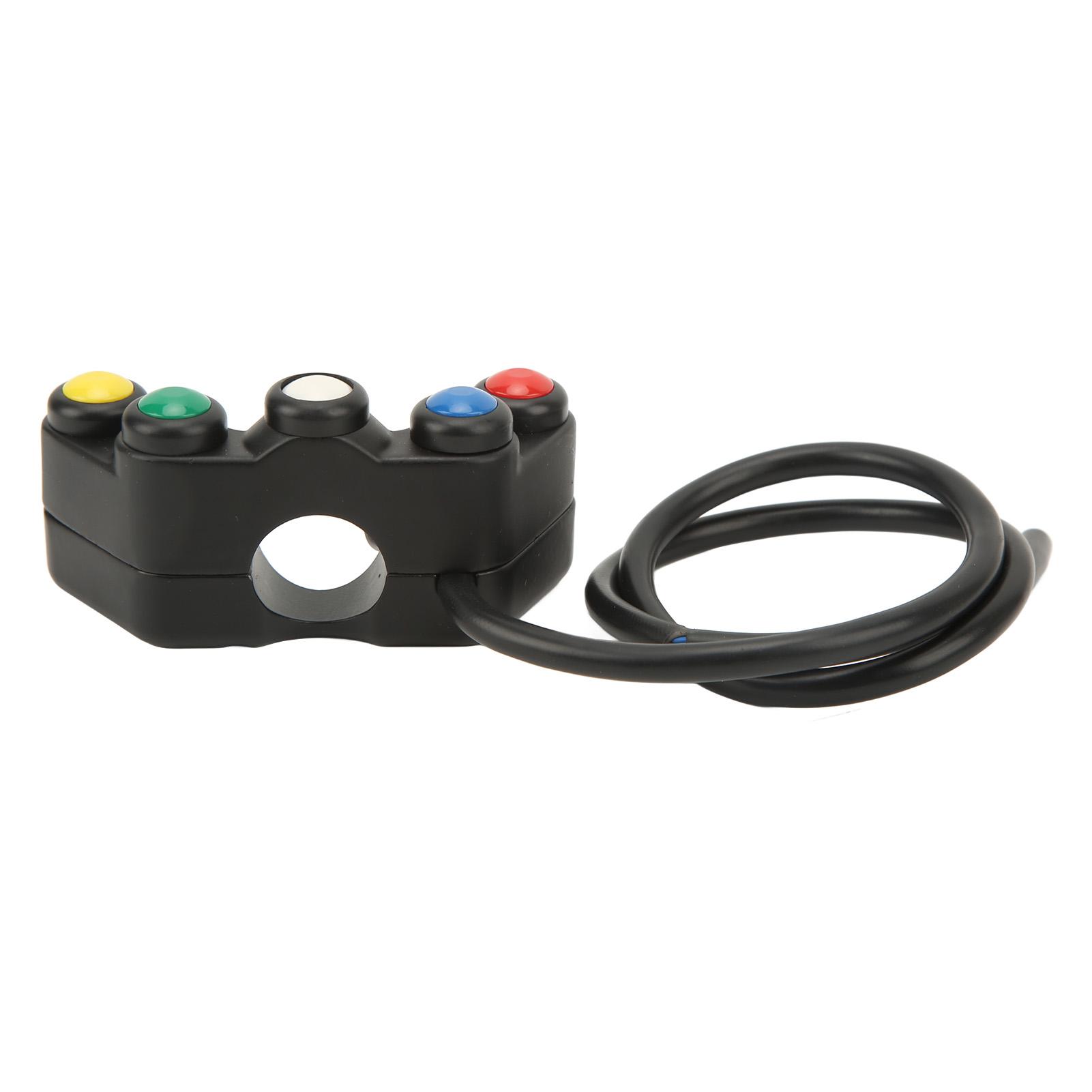 

Motorcycle 5 in 1 Switch Control Handlebar Electric Tricycle 5 Color Horn Headlight Handlebar Switch Universal