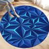 Tappeto per area illusione visiva geometrica astratta 3D Tappeto grande, rotondo per soggiorno, camera da letto, divano, decorazione, tappetino antiscivolo