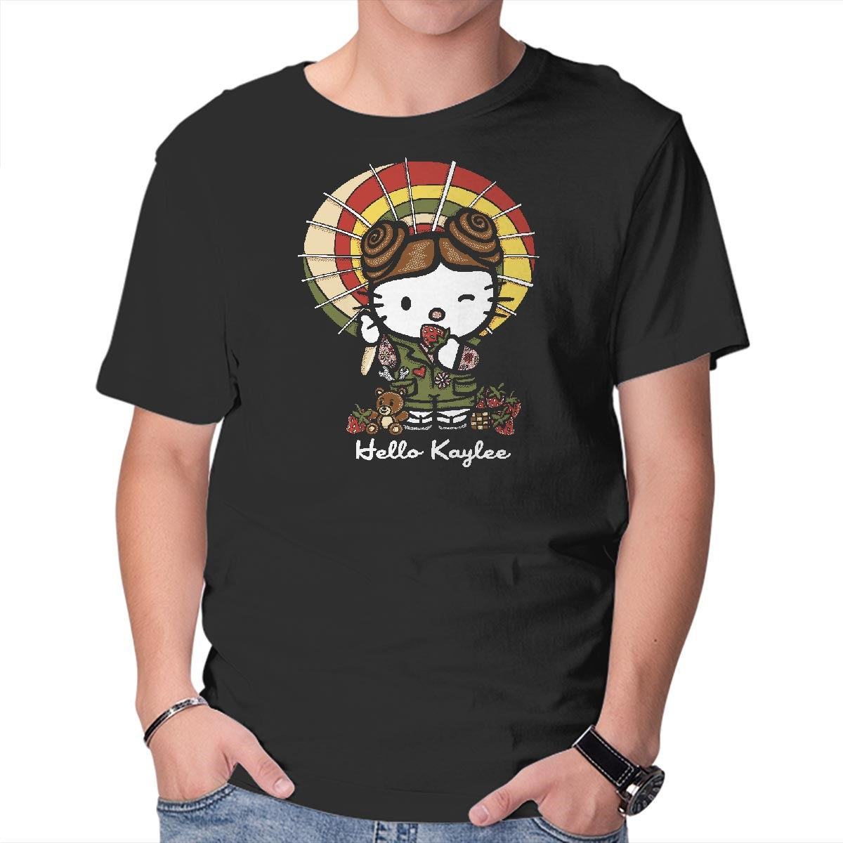 Unisex Crew Neck T-Shirt Hello Kaylee Graphic Short Sleeve Casual Tee XXXXL