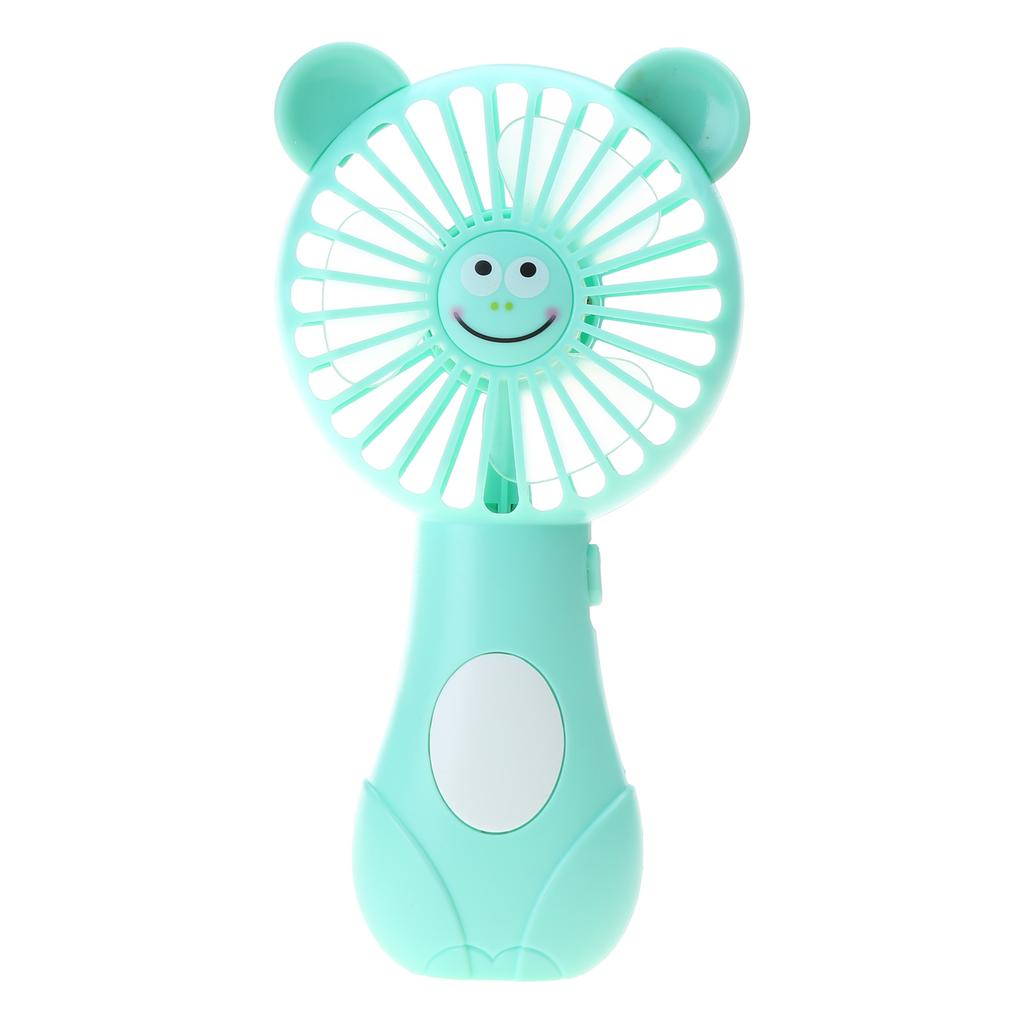 Mini Handheld Fan Cute Cartoon Animal Fans Soft Blades Battery Powered for Student Panda Kitten Mini Fan Portable