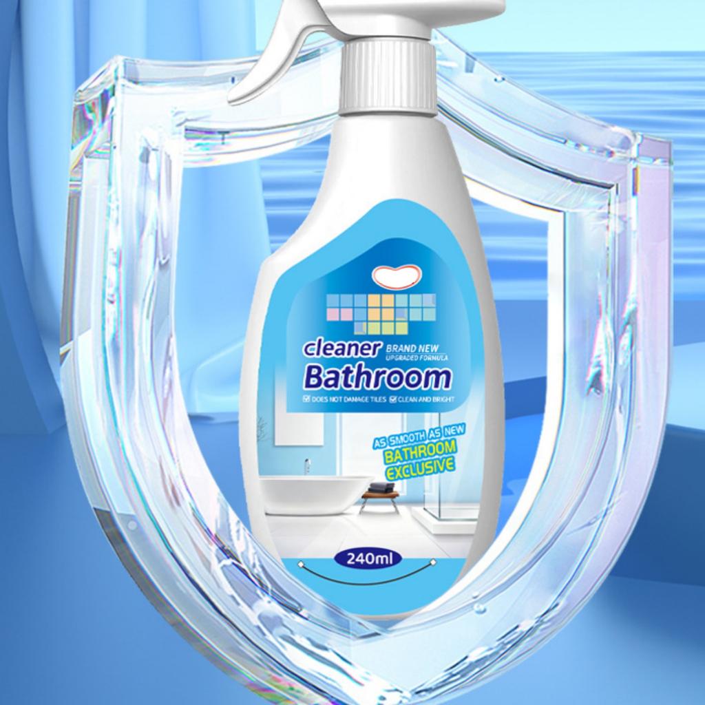 Środek do czyszczenia toalety i łazienki, Zaawansowana zielona technologia Spray czyszczący, Praktyczny środek do czyszczenia toalet Łatwy do czyszczenia płytek, Osadu z mydła, Kamienia kotłowego, Bez smug 240 ml