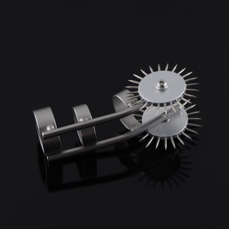 New Stainless Steel Pinwheel Needles Wheel Roller Submissive Fetish Sex Slave Adult Sex Toys Nipple Clitoris BDSM skin