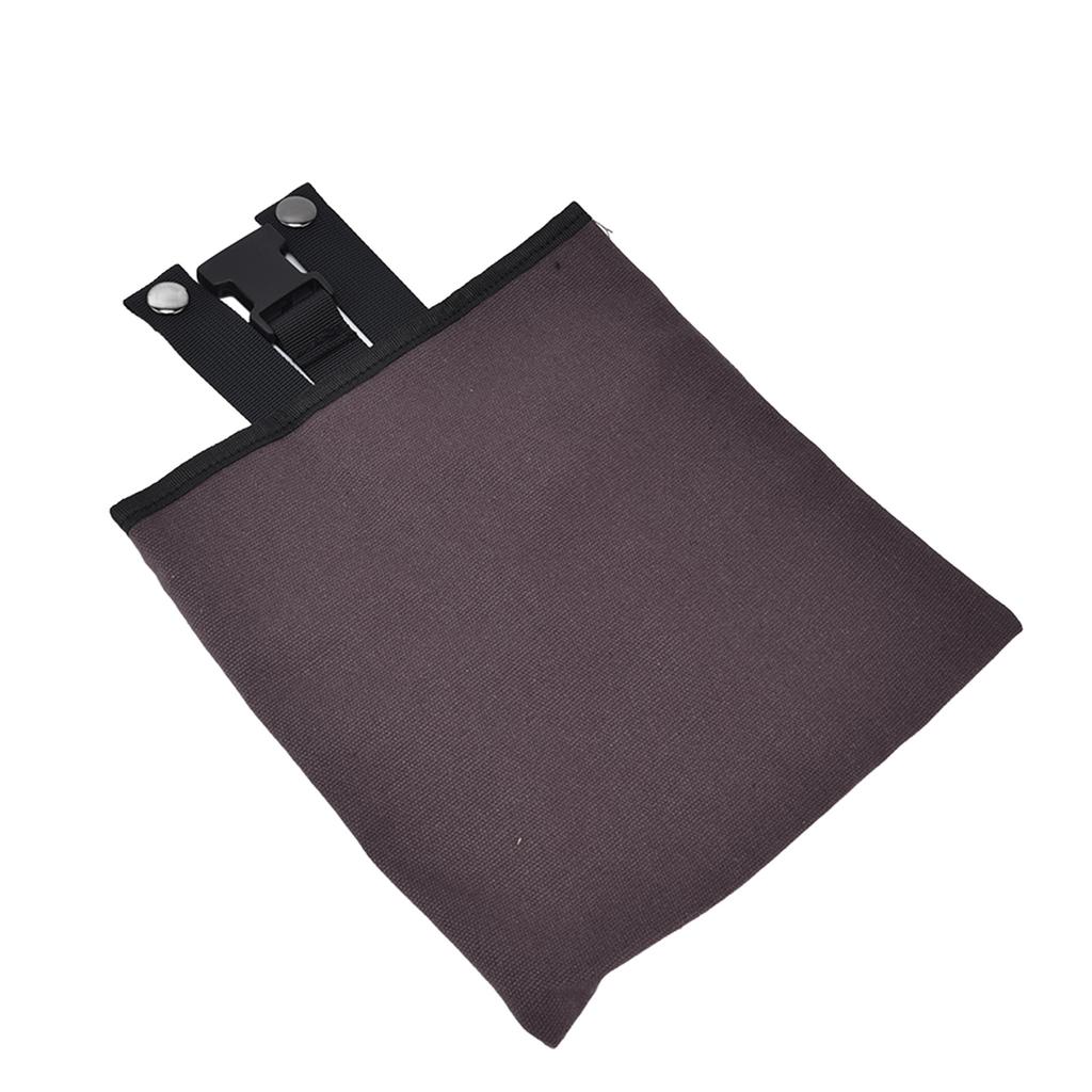 Foraging Bag Canvas Foldable Portable Thick Unique Simple Appearance Belt Fruit Picking Pouch for Outdoor CampingBrown