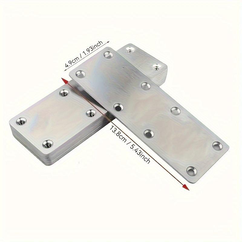 4pcs stainless steel flat angle brackets - corrosion-resistant metal connectors, suitable for wood and other materials