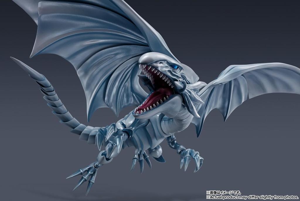 TAMASHII NATIONS MonsterArts Duel Monsters Branco aproximadamente PVC ABS pintado figura de ação S.H. Yu-Gi-Oh! Dragão de Olhos Azuis, 220mm, &
