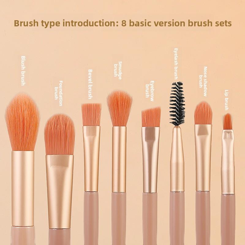 8 Mini Makeup Brushes Set Soft Bristles Full Set Eyeshadow Setting Loose Powder Brush Blush Brush Beauty Tools Brushes