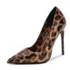 Comemore New Leopard Print Pointed Toe Pumps 12CM High Heels Sexy Women's Shoes Party Dress Heels Women Large Size 35-46