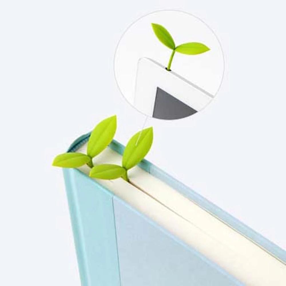 Silicone Reading Little Leaves Bookmark Little Grass Bud Sprout Bookmark Grass Buds Bookmark