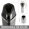Exhaust Muffler Carbon Fiber 1.52 Inlet with Removable DB Killer for Street and Sport Motorcycles and Scooters Featuring 3851mm