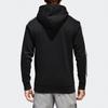 adidas Fleece-Lined Warm Hoodie With Drawstring Men Tops Black BR3588