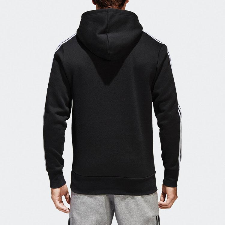 adidas Fleece-Lined Warm Hoodie With Drawstring Men Tops Black BR3588