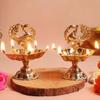 The Spiritual Living Peacock Diya | Peacock Design Brass Diya | Brass Diyas for Home | Kuthu Vilakku Decoration Items