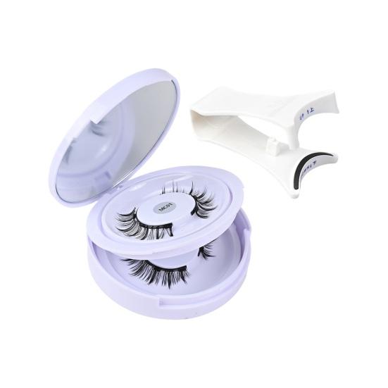 1 Set Magnetic False Eyelashes with Lash Applicator Tool Reusable Single/Double Layer Natural Wispy Fake Lashes Eyelash Clip Women Makeup Tools